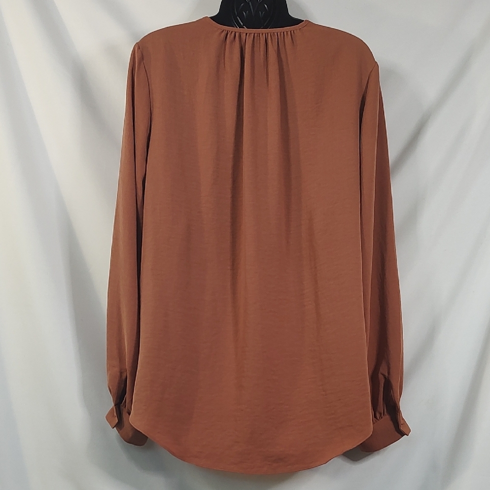Nine West Puff Sleeve Blouse with Mandarin Collar - Picture 5 of 10